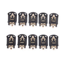 10PCS Plastic Housing CR2032 Button Cell Battery Socket Holder Case M&O