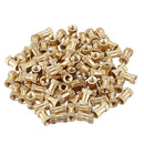 100pcs M3x8mm Stitching Round Metal Endless Screw Thread Insert Dice Brass