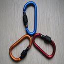 5X Outdoor D-Ring Aluminum Screw Locking Carabiner Hook Clip Climbing Keychain Z