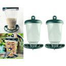 2xSuction Up Window Bird Feeder Hanging Wild Bird Feeder Auto Dispensing Feeding