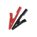 2PCS Insulated Alligator Clamp 2mm Banana Plug Adapter Test Probe Black+Red  JR