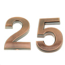 2x Copper Plastic Door Number Plaque Sign for Home Hotel Office Building 2,5