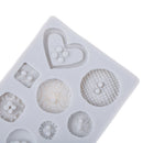 Silicone Button Shapes Cake Mould DIY Fondant Chocolate Cookie Ice Silicone M 3C