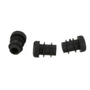 12 Pcs Plastic 12mm Pipe End Blanking Caps Bung Tube Insert Plug Round Blac V5Y2