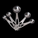 1Set/5pcs Measuring Spoons Tea Coffee Measure Cooking Scoops Stainless Steel  Gw