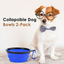 2pcs Portable Silicone Collapsible Bowl for Pet Cat Dog Food Water Feeding