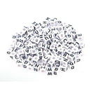 200 X Plastic Alphabet Letter Cube Loose Beads 0.24" K3I5