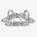 4Pcs 9Mm Stainless Steel Ceiling Hook Oblong Pad Eye Plate,Marine Hardware