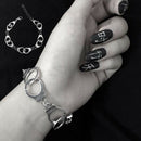 Fashion Punk Freedom Handcuffs Bracelet Lover Couple Chain Bangle Jewelry 3C