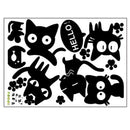 Removable Black Cats Vinyl Wall Art Stickers / Wall Decals / Wall Graphics