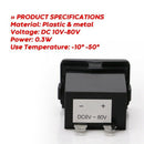 Generator Sealed Truck Tractor Hour Meter Rectangular Hour Counter DC 10V-8