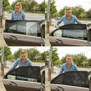 1 Pair Rear Window Car Anti-Mosquito Sunscreen Sun Block Sunshade Black Gauze