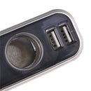 Car Power Adapter Triple Cigarette Lighter Socket Splitter Dual USB Port DC 12V