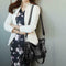 2017 Retro Style Large Women Handbags Ladies Shoulder Bags(Black)
