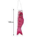 2 Pcs 150cm Japanese Carp Windsock Streamer Fish Flag Kite Nobori Garden Decor