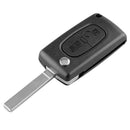 433MHz ID46 Chip 2 Button Folding Remote Key Fob for Peugeot 207 307 308