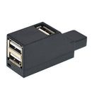 3 Port USB2.0 Hub High Speed Splitter Plug and Play Bus Adapter Extender Black