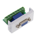 Durable VGA Wall Socket Module Modular Wallplate with Frame Solderless Type