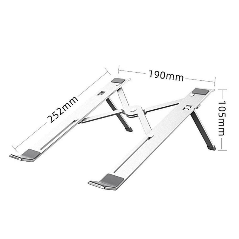 1* Portable Laptop Stand Aluminum Foldable Holder 4 Levels Height Stand Cooling