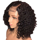 Short Lace Front Human Hair Wigs Pre Plucked With Baby Hair Curly Brazilian