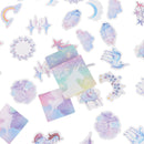 46Pcs/Bag Decorative Stickers Adhesive Stickers DIY Stationery Stickers Decor 3C