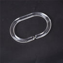 12pcs Plastic Clear C Type Bathroom Shower Curtain Liner Hook Hooks Rings FT