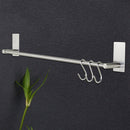 Single Rod Towel Rack Stainless Steel Bathroom Towel Holder Punch Free Bath