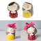 2Pcs Mini Ceramic Plants Pot Flower Vase Planter Container for Bonsai with Cute