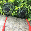 2pcs Mini Neck Hanging Cooling Fan Rechargeable Sports Rest Dual Lazy Fan