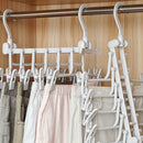 Clothes Hangers Clip Drying Pant Rack Wardrobe 12 Clips Folding Hook Trousers Ho