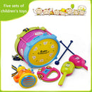 5Pcs Kids Baby Roll Drum Music Musical Instruments Band Children Toys Gift Kit