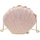 Women Girls Little Mermaid Seashell Purse Cross-Body Shoulder Bags Glitter  I3F6