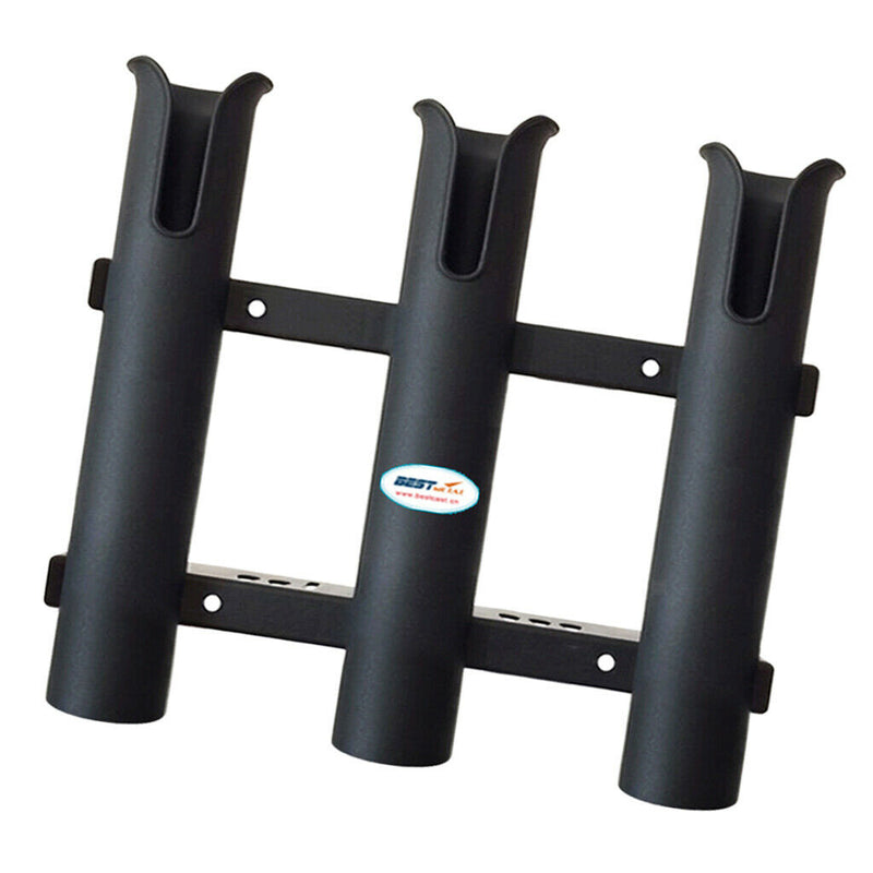 2pcs 3 Tubes Link Black Plastic Fishing Rod Racks Fishing Holder