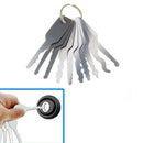 10Pcs Stainless Steel Keys Car Door Opener Unlocking Repairing Tools Kit FAJCly