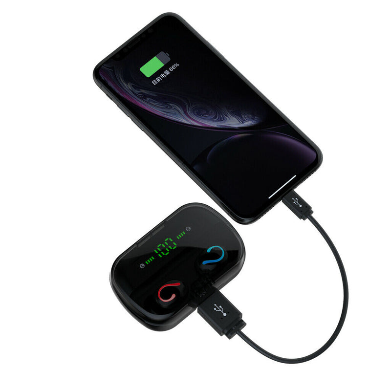 Q65 TWS Wireless Bluetoooth Headphone 8D surround Sound Headset LED Display