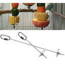 2Pieces Birds Fruit Fork Feeder Cage Accessories for Birds Chicken Finches