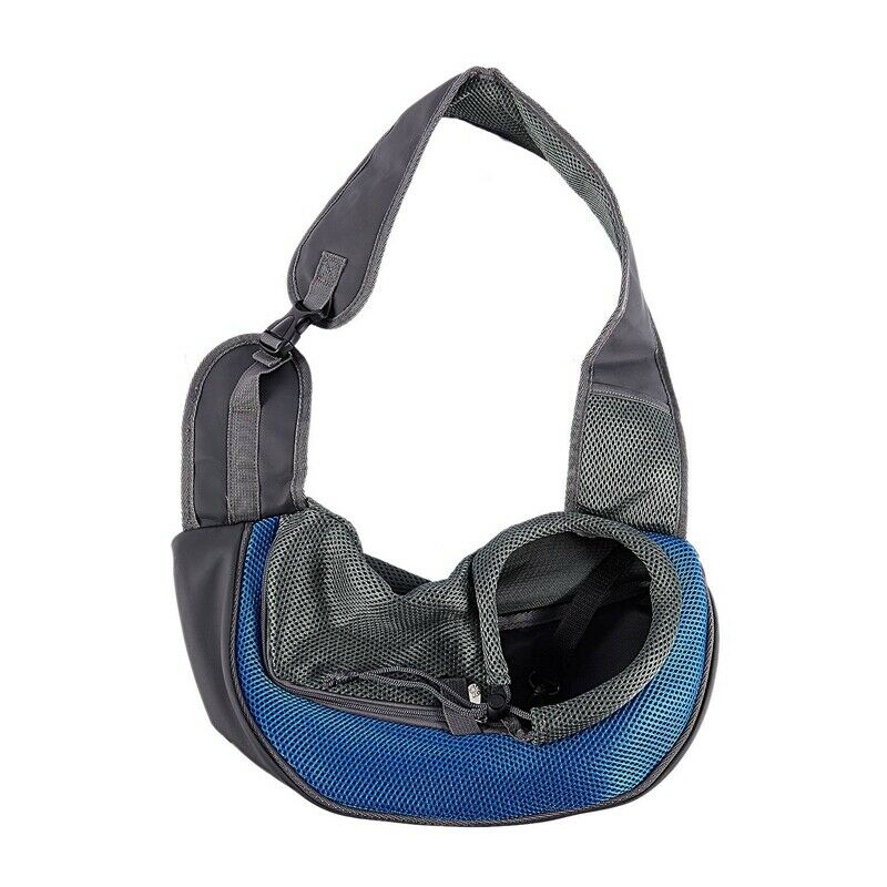 Pet Dog Cat Puppy Carry Travel Tote Shoulder Bag Purse Sling Backpack blue