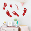 Halloween Horror Blood Hands Blood Feet Living Rooms Walls Red Pvc Stickers Y1N6