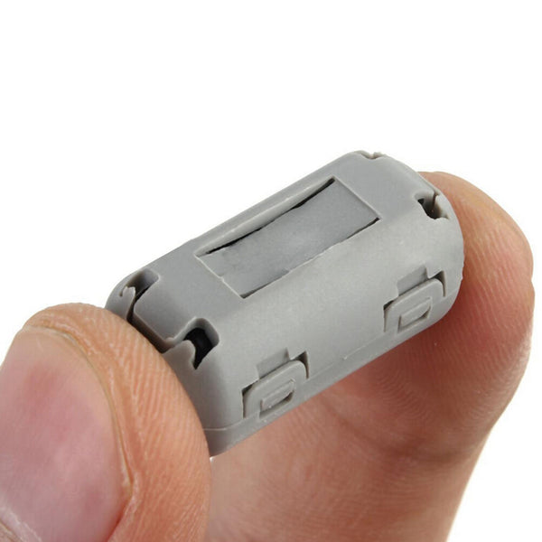 5pcs 9mm Noise Suppressor EMI RFI Clip Choke Ferrite Core Cable Filter Grey S Gw