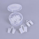 8 Pcs/Box Anti Snore Apnea Slicone Nose Clip Anti-snoring Breathe Aid Stop Sno%!