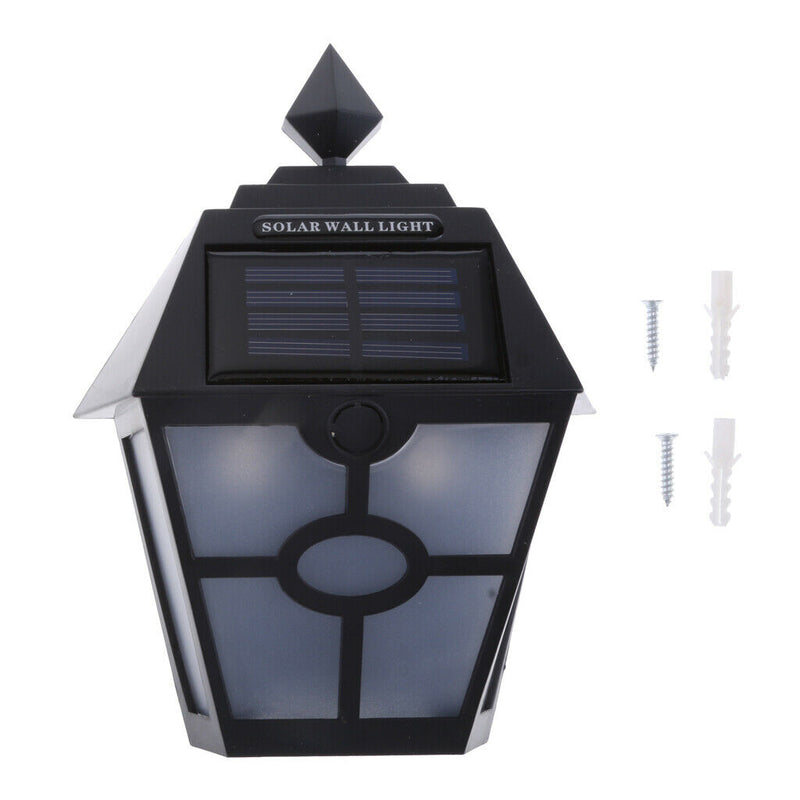 4 Pcs Warm White LED Solar Lights for House Outdoor Landscape Garden Fence Lamp