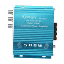 Kentiger Car Amplifier 2CH 500W USB Hi-Fi Stereo Amplifier Audio Support FM