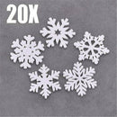 20* Wood Snowflakes Hanging Pendant Christmas Tree Ornaments Home Decor DIY Gift