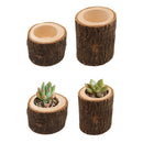 2pcs Tree Stump Candle Holder Candlestick for Pub Bar Wedding Party Decor