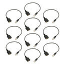10x Dual 3.5mm Dual Female to RJ9 Male Plug Audio Adapter Cable for Headset