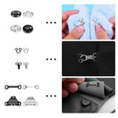 50 Sets Metal Hook and Eye Fastening Snap Button Closure Hook for Trousers Skirt