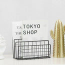 Nordic Style Iron Art Grid Storage Rack Book Holder Three Layer Desktop Mag L5W3