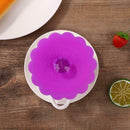Silicone Large Diamond Cup Cover Heat Resistant Sealed Cups Lid (Purple) A