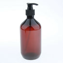 2 Pcs 500ml Plastic Pump Bottle Water Lotion Shampoo Liquid Travel Container