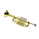 Kids Plastic Trumpet with 3 Colored Keys for Early Developmental Music Educ X2O1